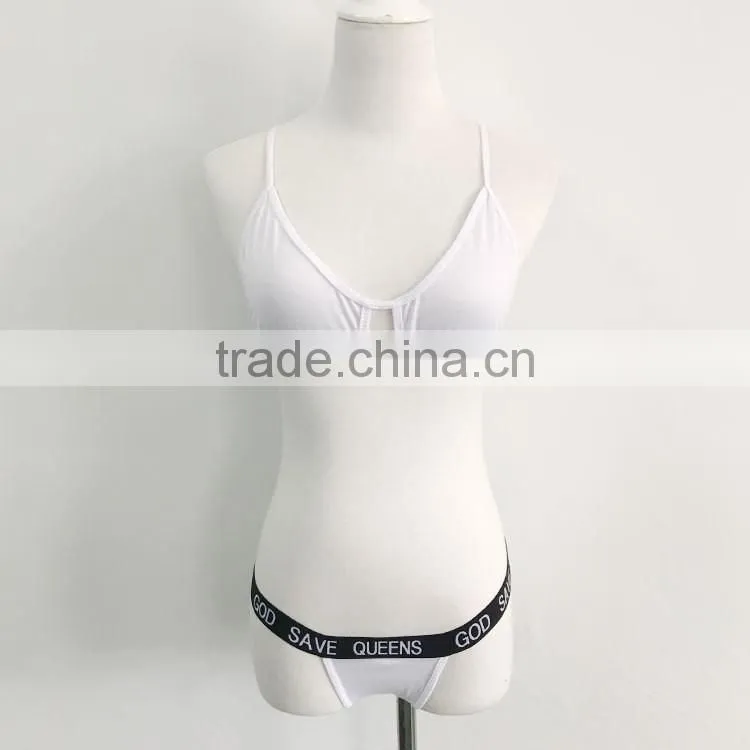 new fashion hot sexy hollow out letter bikini set