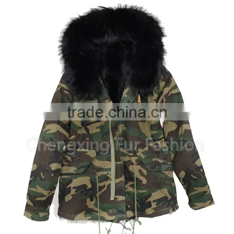 CX-G-P-05D Lastest Design Hot Sale Fashion Women Jacket Winter Fox Fur Parka