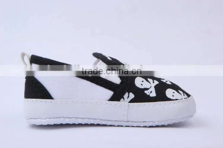 boys and girls blue skull cotton baby canvas shoes Halloween days shoes