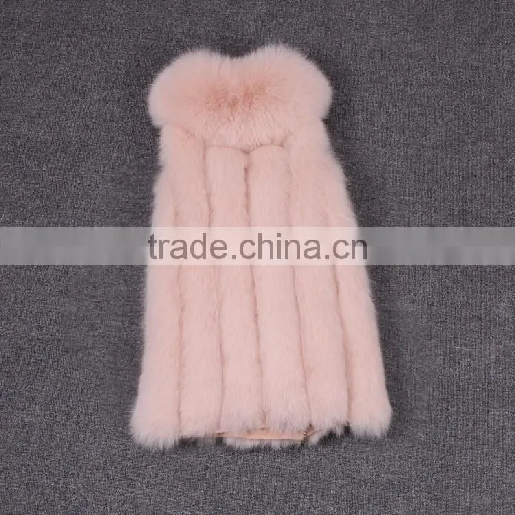 New 2016 Arrival Winter Warm Fashion Women Import Coat Fur Vest High-Grade Faux Fur Coat Fox Fur Long Vest