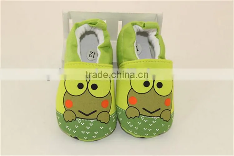 Cute frog printed summer cotton baby shoes