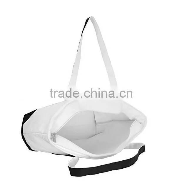 Hot sell fashion canvas beach bag rope handle tote bag for women