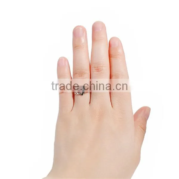 Copper Unadjustable Rings Silver Tone Antler