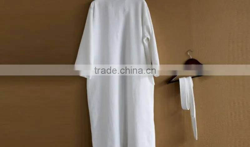 100 Cotton White Adult Waffle Bathrobe For Hotel