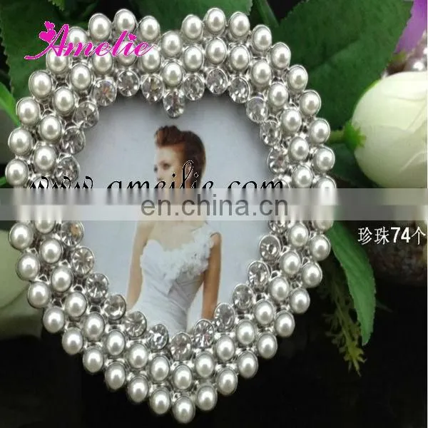 A000 9 Piece Metal Pearl Home Decor Family Photo Frame Set