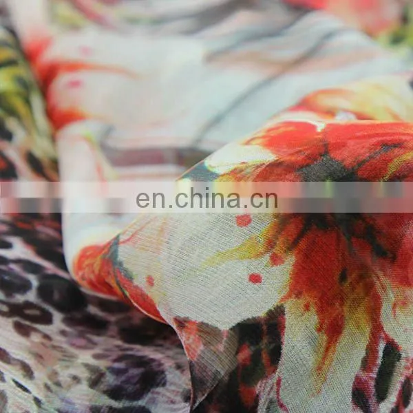 Fashion Digital Printed Chiffon Scarves For Ladies