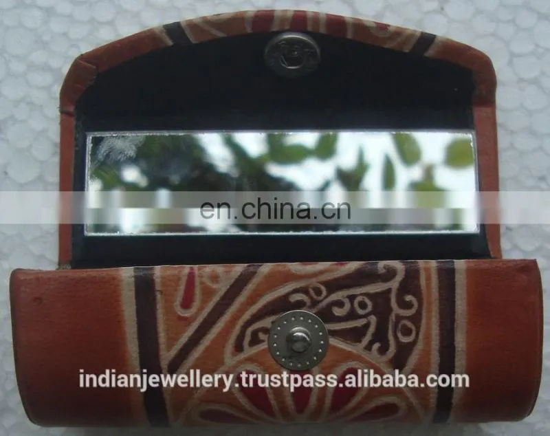 Designer leather lipstick case manufacturer, original leather lipstick case exporter