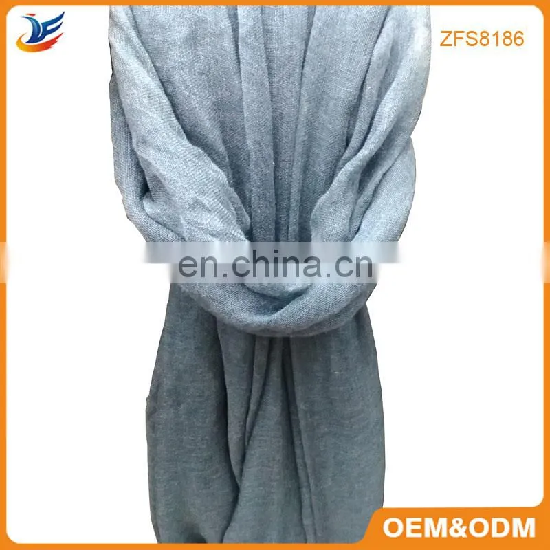 2018 loop scarf jersey knitted fabric plain scarf