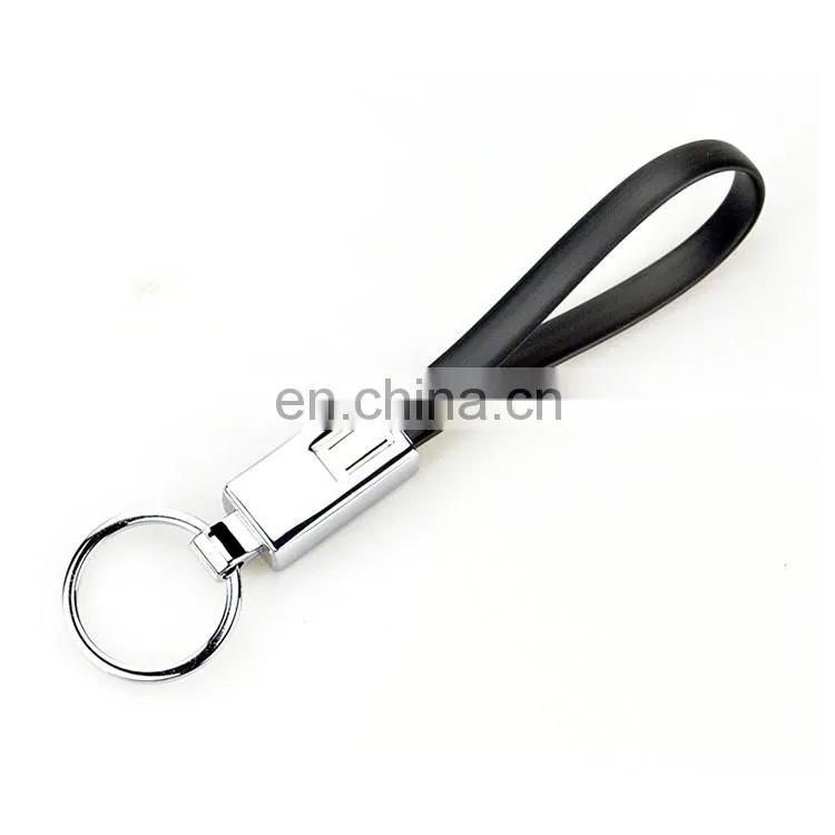 Custom cheap gb ram key chain charger silicone wristband cable usb keychain