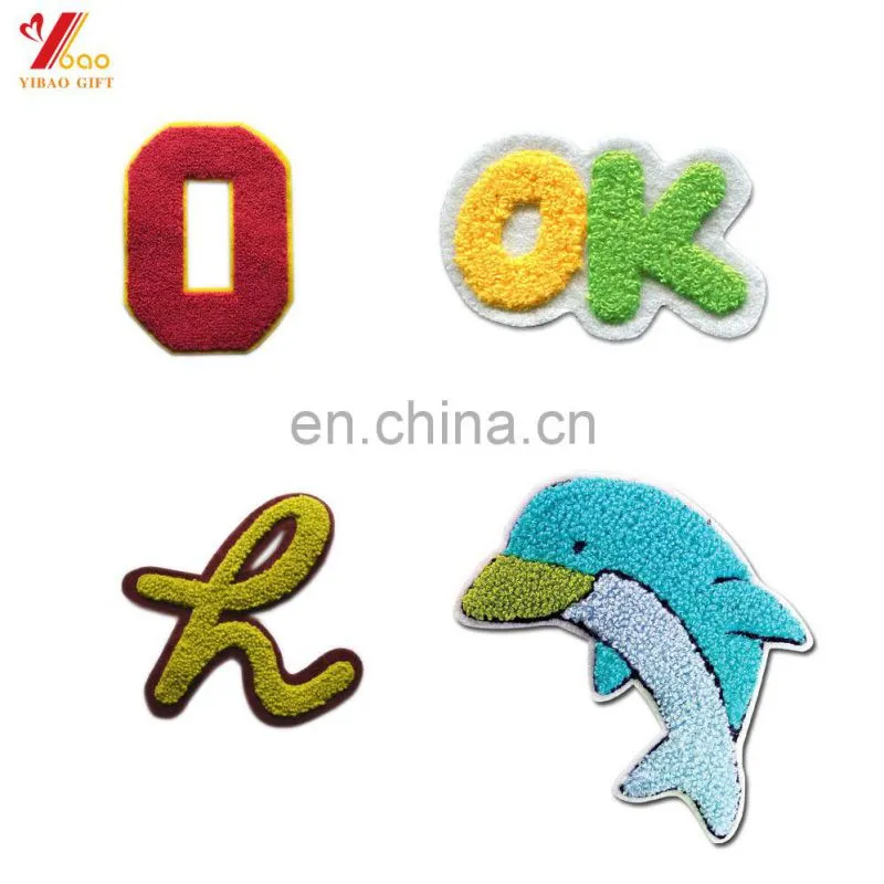 Custom Letter Patch /custom chenille patch iron on for garment accessory