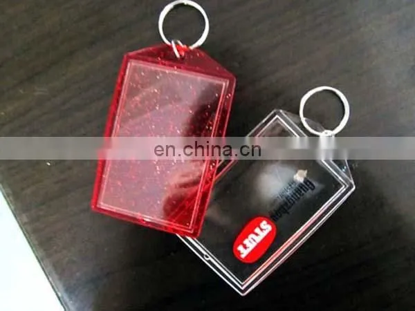 Oval shape custom card inserted Acrylic keychain