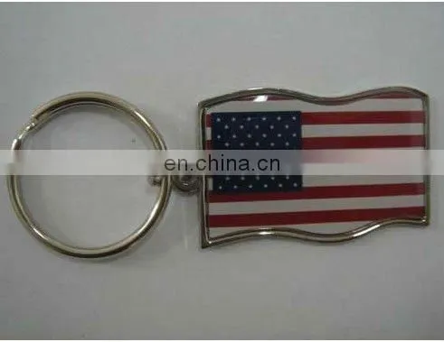 Factory supply custom shaped metal keyring
