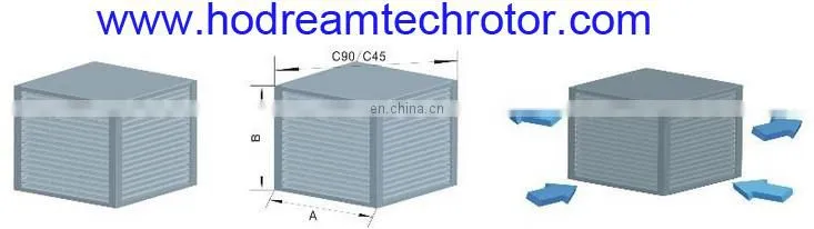 China direct factory supply cross flow double folded edge air heat exchanger