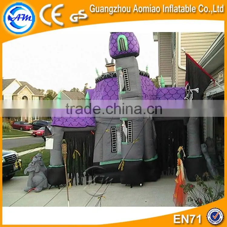 Decorative halloween inflatable haunted house for sale