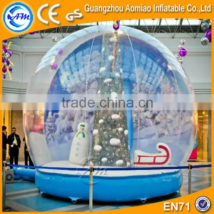 Outdoor large christmas snow globe inflatable christmas decoration