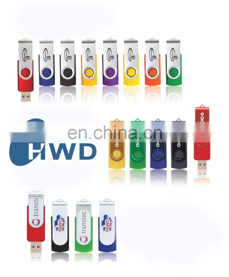 Factory hot selling swivel u disk customized Logo plastic pendrive 16g 32gb Twister USB Flash Drive