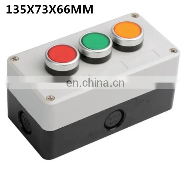 Waterproof Switch Box Plastic Starting Button Switch Box Electrical Industrial Button Emergency Stop Switch Box