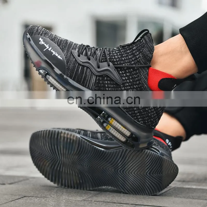 2021 spring and autumn new cross-border trend three air cushion avant-garde luminous men's casual plus size sneakers