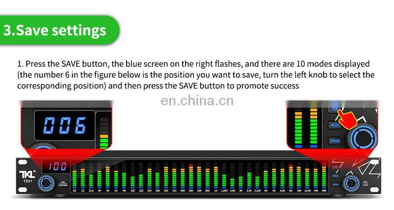 TKL T531 EQ Noise Reduction Digital Audio Equalizer w/ Spectrum Display 31 Bands For KTV Stage Performance