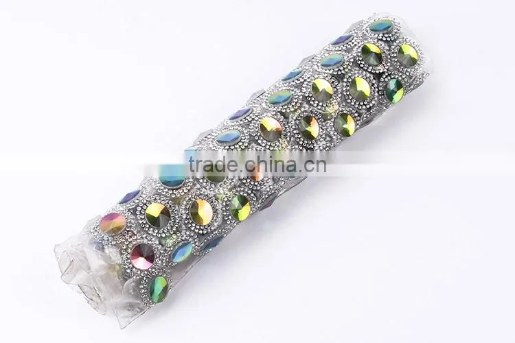 China 24*40cm Hot Fix Adhesive Bling Rhinestone Stickers For Shoes