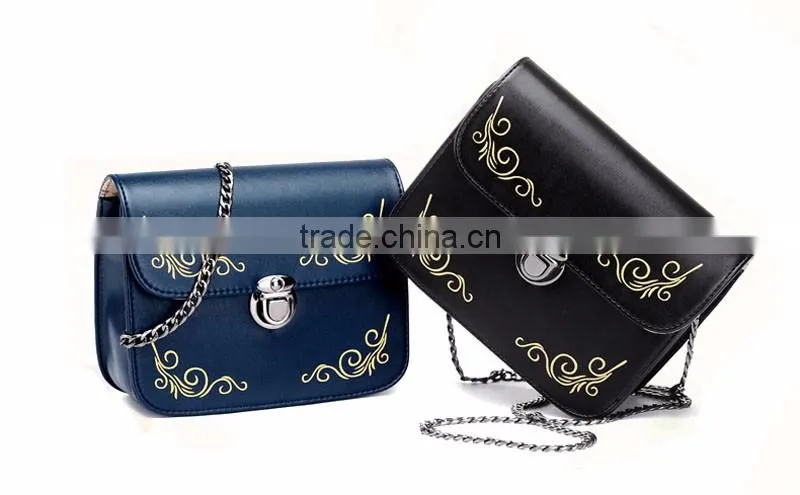 Elegant cube shoulder bags chain shoulder bag ladies dinner pu handbag women bag
