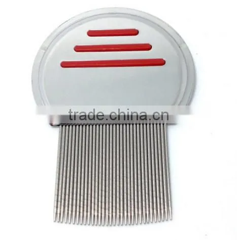 Professional Long Metal Teeth Hair Lice Comb , Round Head Lice Treatment