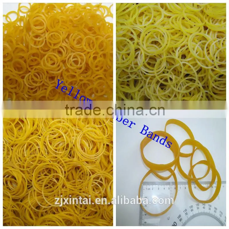 Strong Yellow Color Elastic Rubber Bands Office Packing Supply