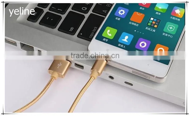 Double sided android plastic nylon data cable for MOTO /G/X/E