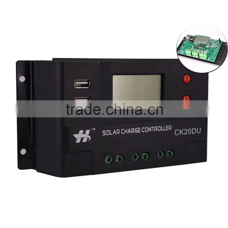 Ce Rohs PWM Mode 20A 12v 24v solar charge controller