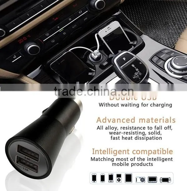 Colorful Micro Auto Universal Dual 2 Port USB Car Charger For iPhone iPad iPod