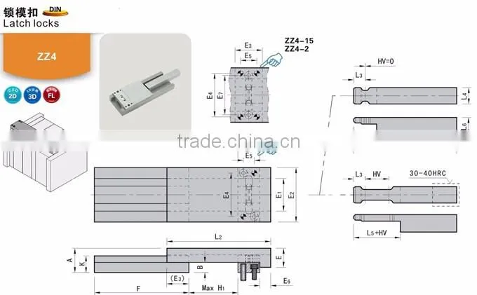 Professional High Precision Mold Part Z4 latch locks