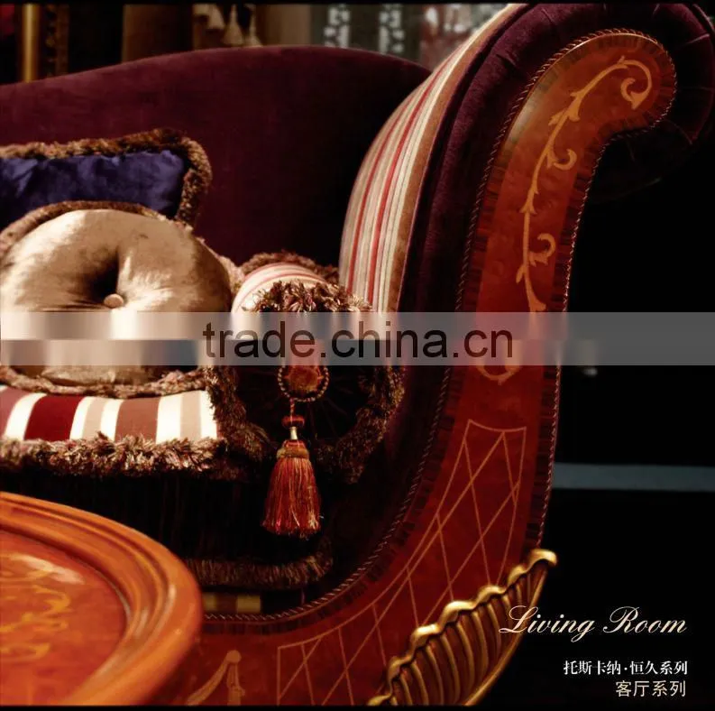 Luxury royal design living room furniture classic sectional sofa set antique sofa A45160