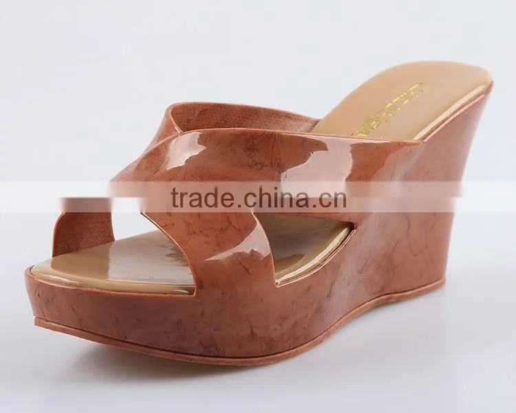 2015 New Wedges Slippers Waterproof Slippers Summer Fish Mouth Female Wedge Slippers
