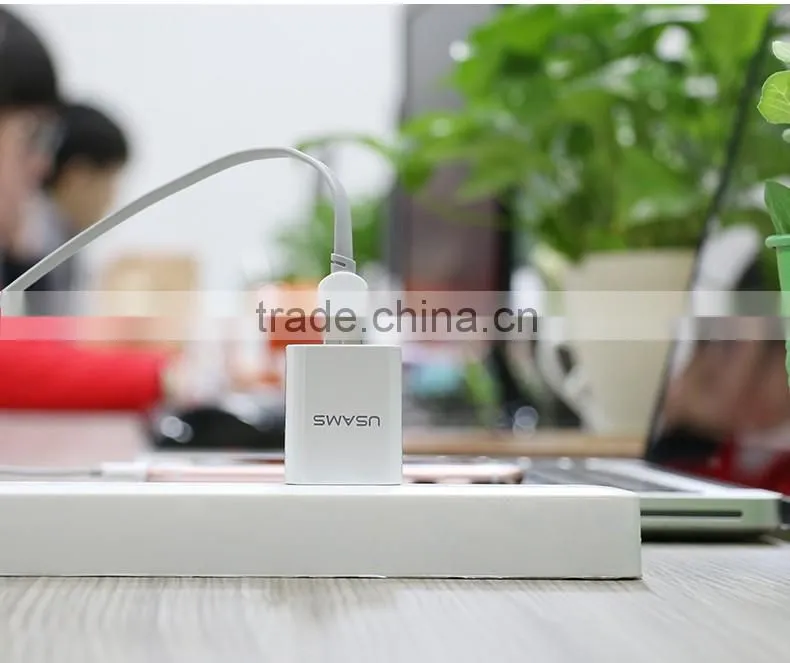 USAMS Single USB Output Charger Adapter for iPhone/iPad/iPod Fast Charging US Plug Charger Travel Series MT-5526