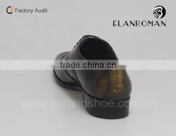 Burning waxing genuine leather british shoes for men on wholesale
