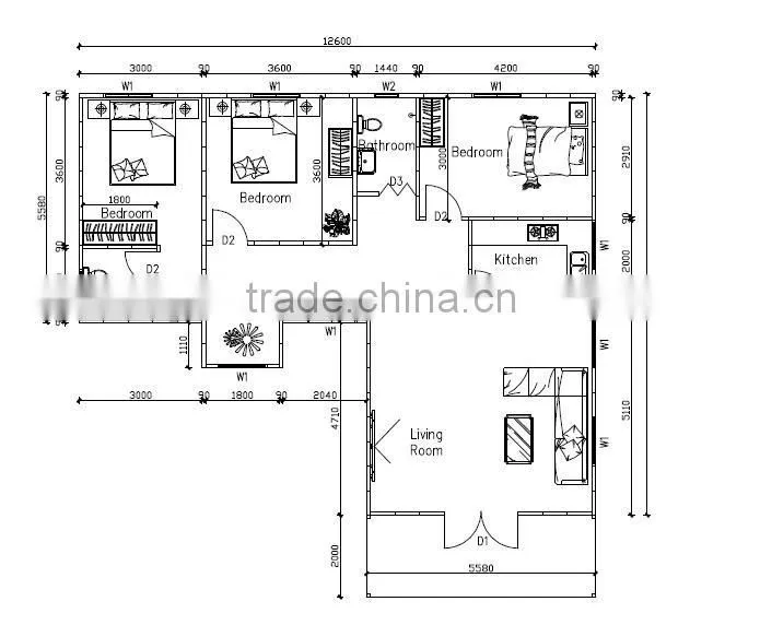 Hot sale frp material Recycled Waterproof prefab house made in china