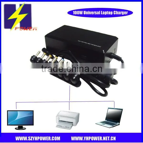 Manual universal ac adapter 100W with USB 5V 1A