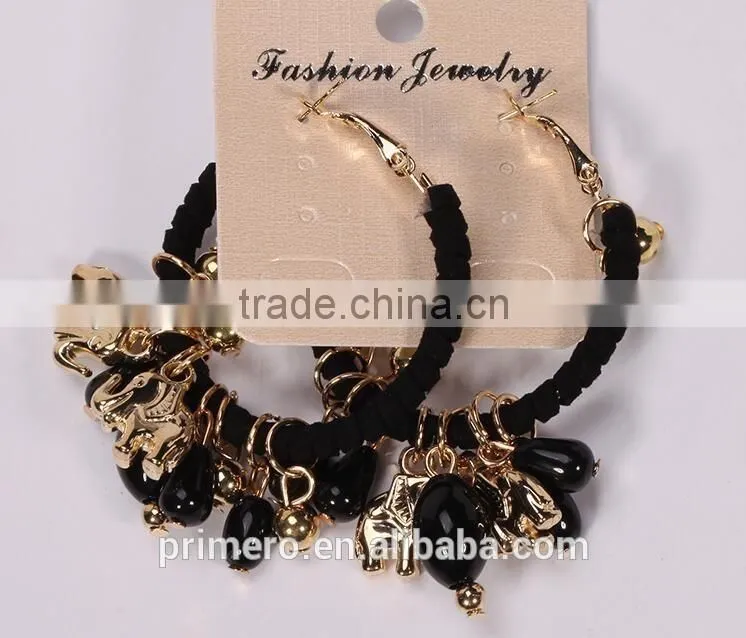 Elephant Fashion Big Circle Punk Style Bohemia Ethnic Earring Jewelry Wholesale