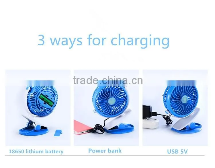 2016 Hot sale DC 5V ABS material Portable Clip USB Mini Fan