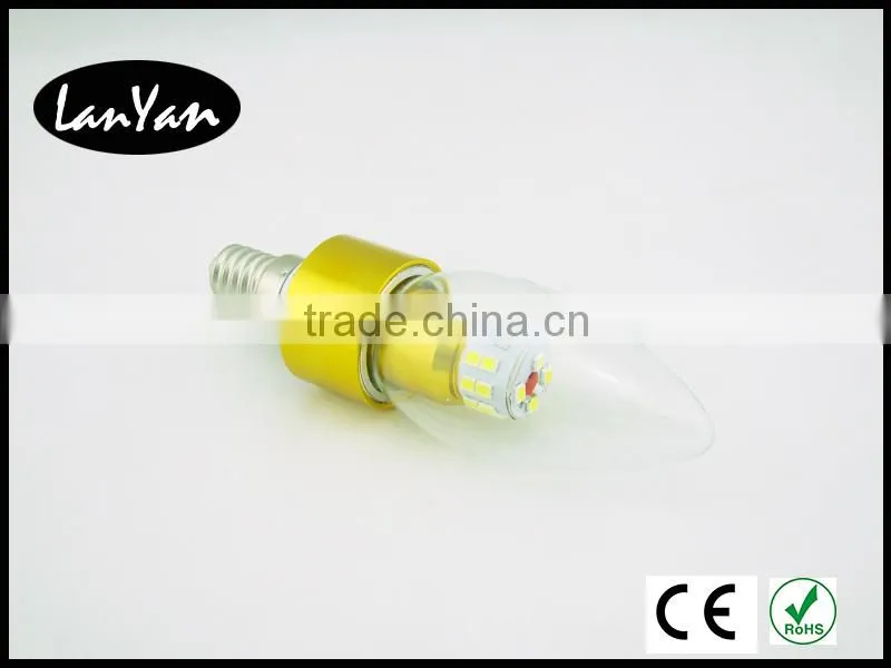 e12 4W Aluminum Alloy LED Candles Light Bulb with CE ROHS GS SAA