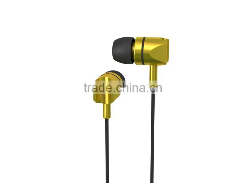 JY-E172 Gold MP3 Mini In Ear Metal Earphone Earbud