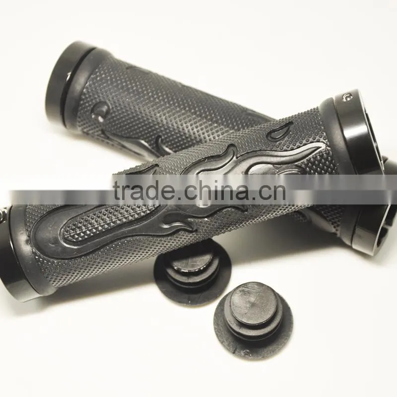 patent new design 2015 fire patterns TPR PVC ergonomics human engineering super soft lock handlebar bicycle grip