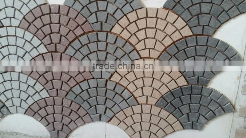 fan shape paving stone on net