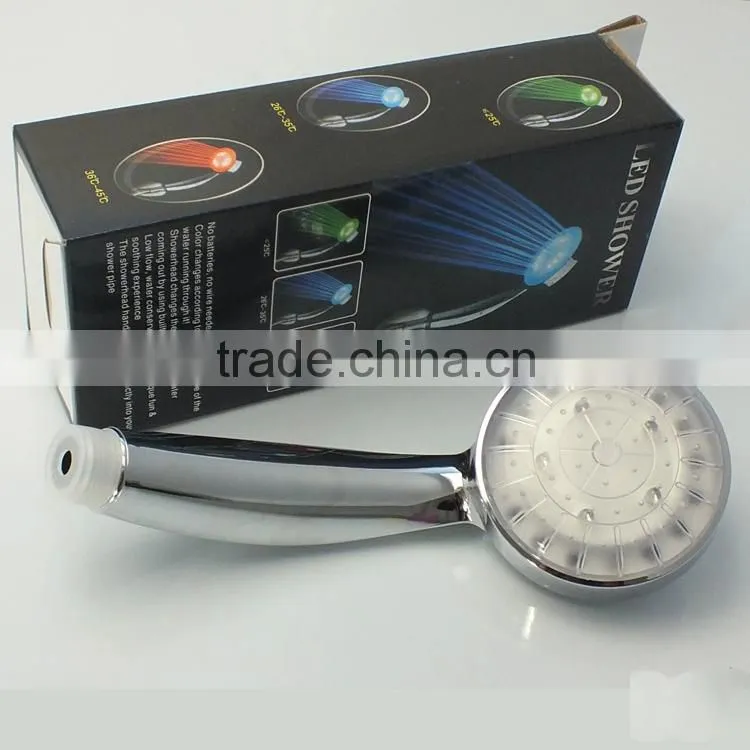 Temperature control shower head led color changing shower head led hand shower