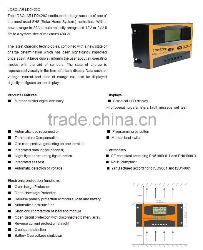 pwm solar charge controller for off-grid solar system