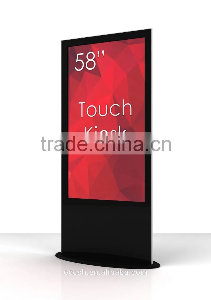 42 46 50 58 inch full HD free standing touch screen LCD digital signage, Advertising Mulit Media Player