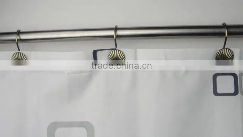shower curtain hooks/Zinc alloy shower curtain hooks