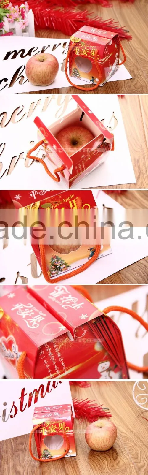Christmas gift box with Ribbon boxes Apple Eve Apple boxes thicker cardboard gift box