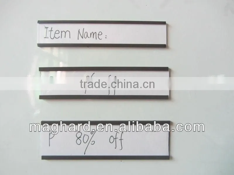 Supermark promotion C profile magnetic strip label holder