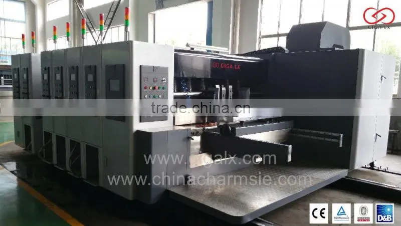 LX-608CN Flexo 4 Color Printing Machine Price Good Online With Folder Gluer Machine